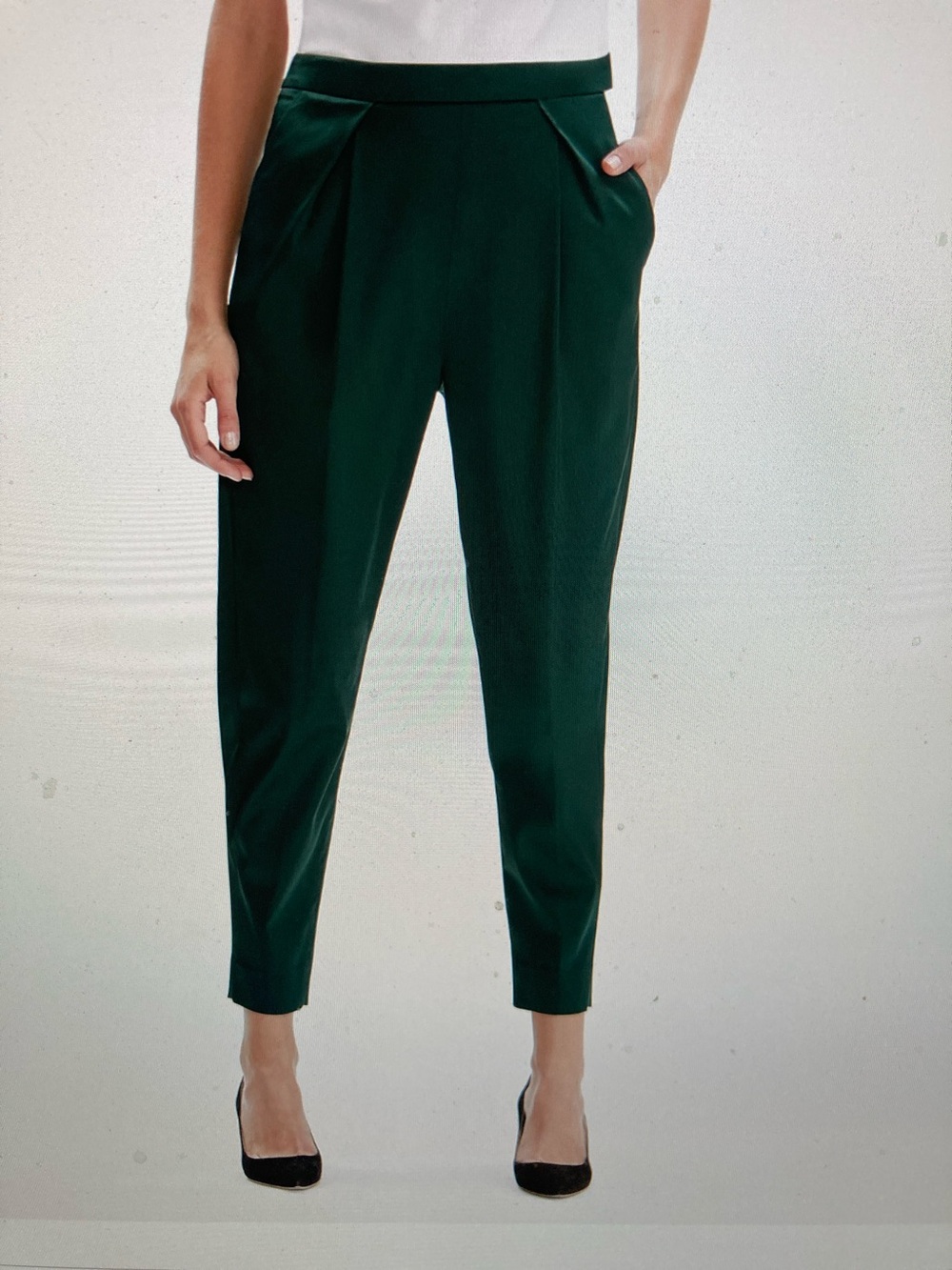 MM Lafleur Deep Green Pleated Windsor Trouser